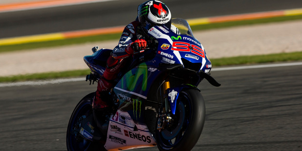 Jorge Lorenzo during the race of Moto GP Gran Premio Motul de la Comunitat Valenciana. Photo / Getty Images
