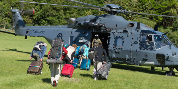 Civil Defence Director Sarah Stuart-Black said all the tourists who wanted to leave the quake-ravaged town have now been evacuated. Photo / NZDF
