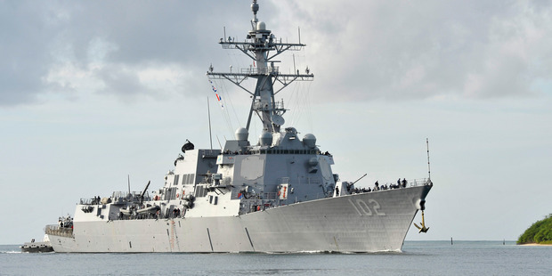 The protest coincides with the arrival of the USS Sampson in New Zealand for navy anniversary celebrations. Photo / File
