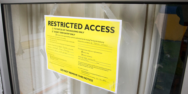 Eight properties in Marlborough are too badly damaged to be entered. Another 32 have been yellow-stickered by Civil Defence, meaning parts of the buildings are unsafe to enter. Photo / Mike Scott