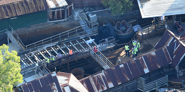 Queensland Emergency service personnel at the scene of the tragedy. Photo / AAP