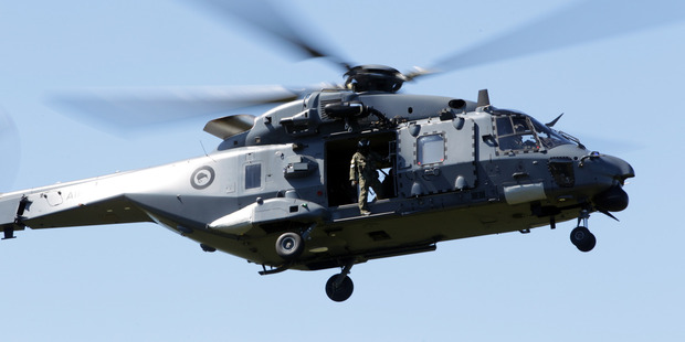 An RNZAF NH90 helicopter has been deployed to transport emergency supplies for Civil Defence in Kaikoura, Hurunui and Marlborough. Photo / File
