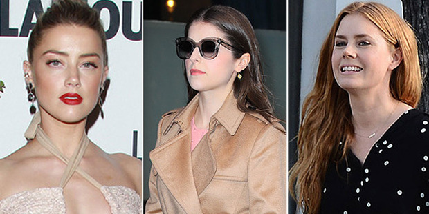 Amber Heard, Anna Kendrick and Amy Adams. Photos / Splash