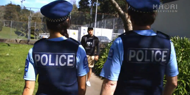 Kahu confronts some cops who were spotted acting suspiciously in Taiohi 10/7.