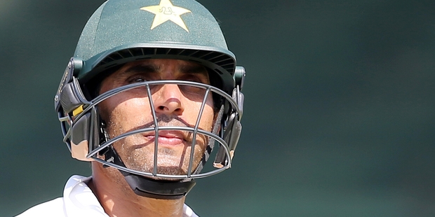 Pakistan captain Misbah-ul-Haq’s age is closing in on his test average. Picture / AP