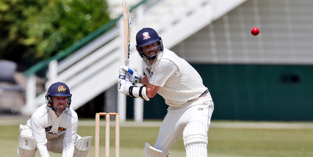 Rob Nicol fell in the last over of the day. Photo / Photosport