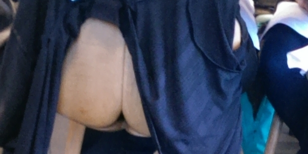 "We were out for dinner in St Heliers and did a double-take at these ergonomically designed chairs," writes a reader.
