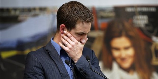 Brendan Cox, widower of murdered British MP Jo Cox, makes a speech during a gathering to celebrate her life in June 22, 2016. Photo / AP