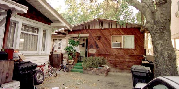 Leonardo Dicaprio's and his step-brother, Adam Farrar grew up in this modest house. Photo / Getty 