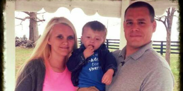 Crystal Rogers with her boyfriend Brooks Houk and their son Eli. Photo / Supplied