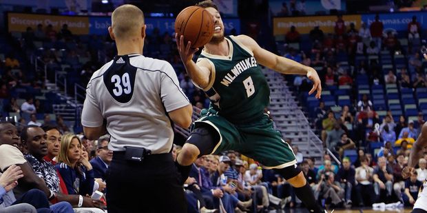 Milwaukee Bucks guard Matthew Dellavedova, who played with Cleveland when they won their NBA title last season. Photo / AP