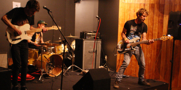 The Pussywhippers - one of two local bands on the card for the Gathering in the Forest festival.