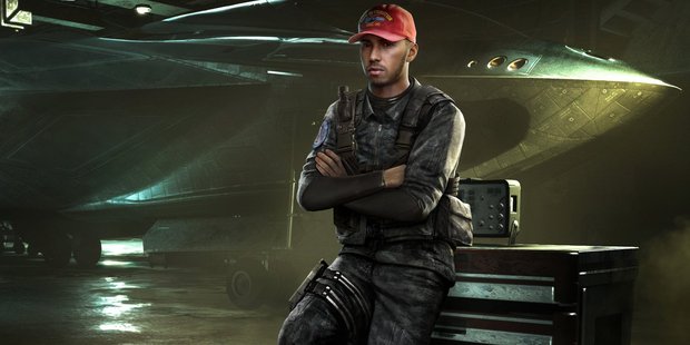 A screen shot from the game, Call of Duty Infinite Warfare.