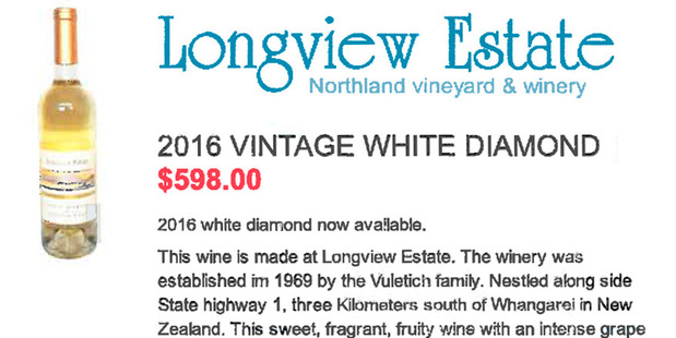 The winery's flagship wine is now out of reach of local buyers.
