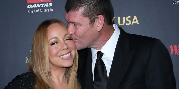 Mariah Carey and James Packer attend the 2016 G'Day Los Angeles Gala at Vibiana on January 28, 2016. Photo / Getty