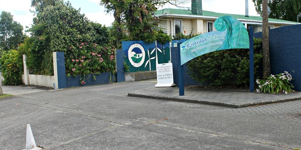 Riverdale School, in Palmerston North, where a parent was told all students, parents and staff were locked down in the hall. Photo / Supplied