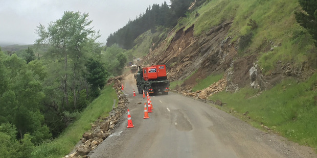 John Key admitted there were some environmental concerns about pushing coastal landslips into the ocean off Kaikoura. Photo / Kurt Bayer