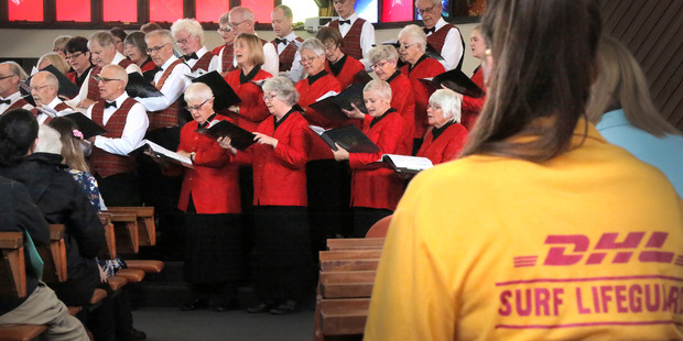 The Lyric Singers performing at St Mary's Church in Whanganui on Saturday. Photograph by Bevan Conley.