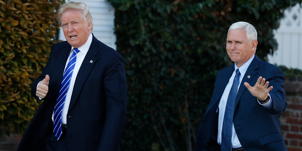 President-elect Donald Trump and Vice President-elect Mike Pence. Photo / AP