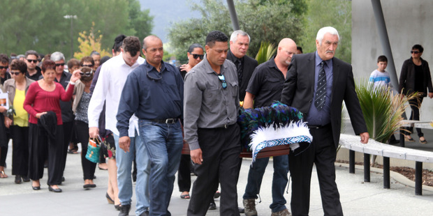 Mike Burgoyne was laid to rest at Kareponia after a huge funeral at Te Ahu. Photo: Peter Jackson.