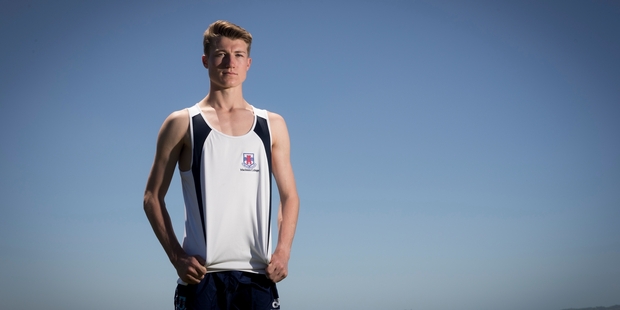 Theo Quax will attack the national secondary schools senior 1500m smarter and stronger than he was last year. Photo / Dean Purcell