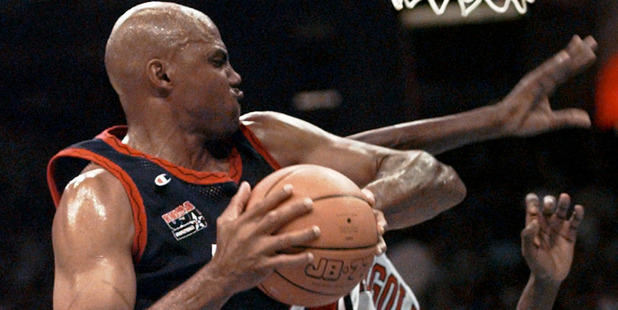 Charles Barkley in action for Team USA during the 1996 Olympics. Photo / AP