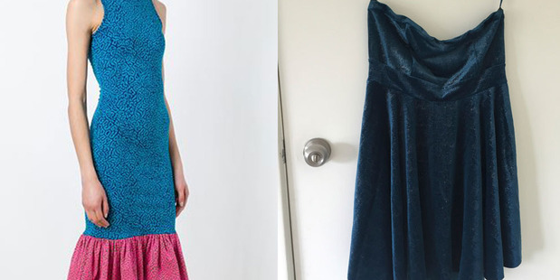 The dress on the left was ordered online and the reader received the dress on the right.
