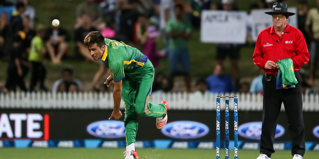Pakistan's Mohammad Amir bowling. Photo / www.photosport.nz