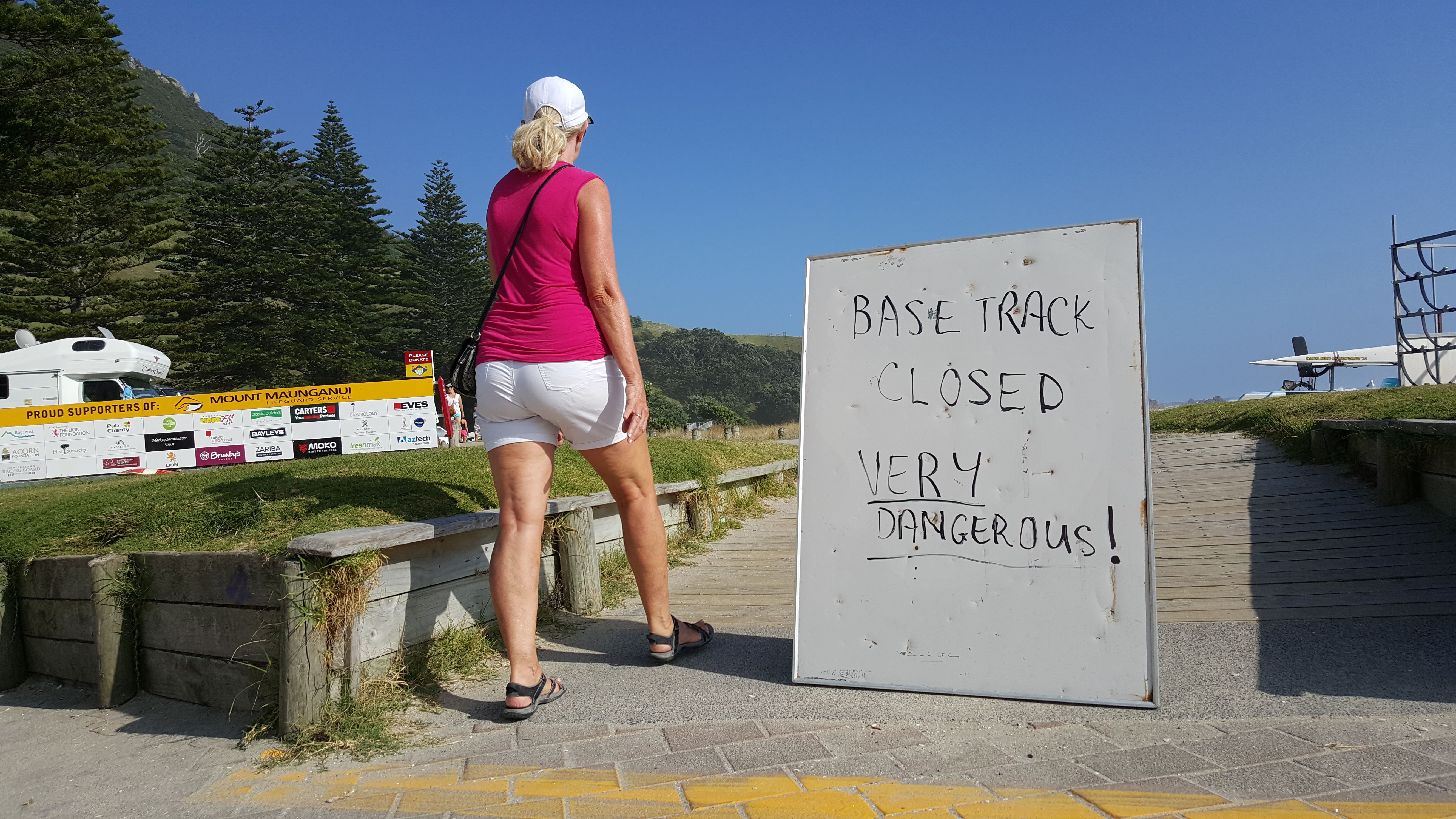 The base track will be closed until about 12.30pm. Photo/Sonya Bateson
