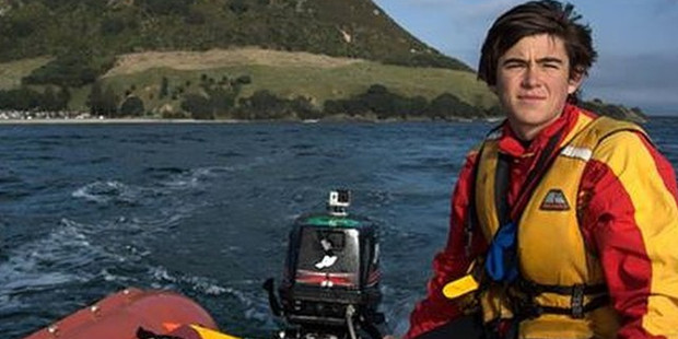 Hamish was with two friends when a massive wave hit them on rocks near a blowhole about 7 o'clock last night. Photo / Supplied