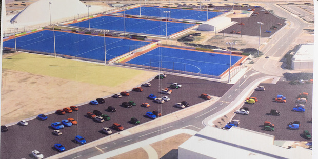 Artist's impression of the Blake Park Hockey Turf. Illustration/supplied