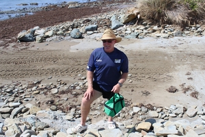 Peter Greatbatch, chairman of the Akitio Ratepayers' Association and project manager for the new launch ramp under construction at the beach.