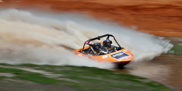 JETSPRINT 2016: PSP driven by Sam Newdick and navigated by Glenn Mason competing in the world champs at Bay Park. PHOTO/JOHN BORREN