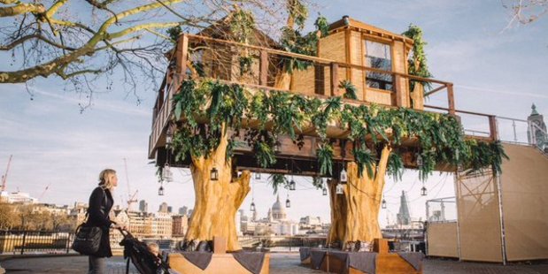 An African treehouse currently resides in the heart of London. Photo / Virgin Holidays