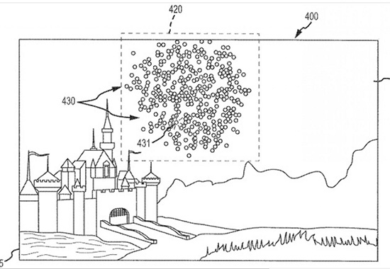 Disney has sought patent protection regarding its plans to use drones in its light shows. Image: Handout by U.S. Patent & Trademark Office.