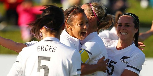 The second leg of the Football Ferns' Olympic qualifying match in Auckland tomorrow night is in doubt due to a Papua New Guinea visa issue. Photo / Getty Images.