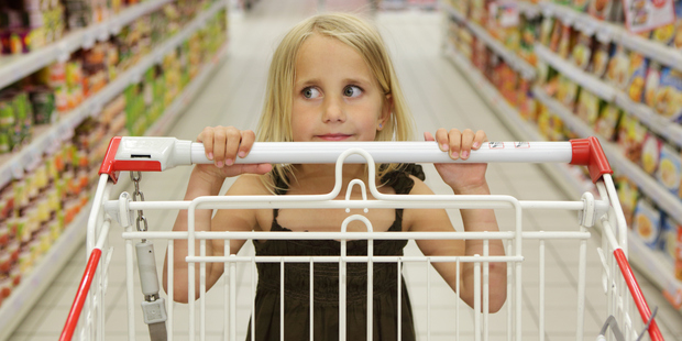 Products targeting children are placed at their eye level and made easily accessible to them. Photo / Getty