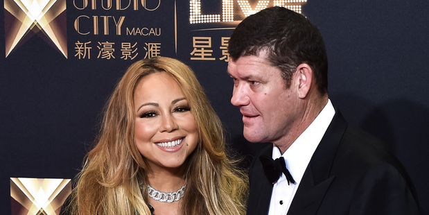 US singer Mariah Carey and James Packer. Photo / Getty Images