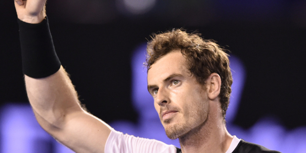 Andy Murray celebrates after the victory. Photo / Getty Images