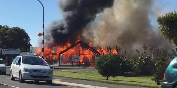 The fire started on Monday afternoon and was attended by about nine fire appliances. Photo: Gemma Rutherford