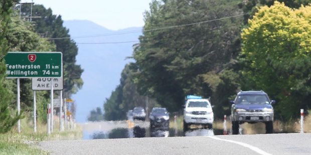 Cars shimmer in 30C-plus heat along SH2 between Greytown and Featherston in South Wairarapa. PHOTO/FILE