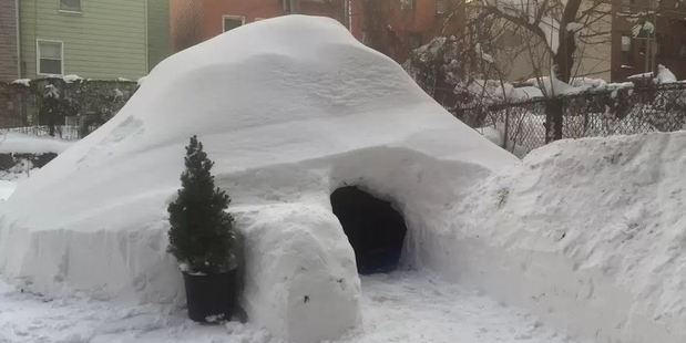The $200-a-night igloo didn't look that out of place in the Brooklyn rental market. Photo / Airbnb