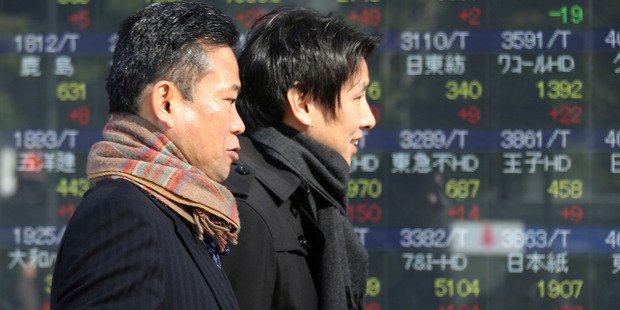 Japanese shares drove losses in the region. Photo / AP