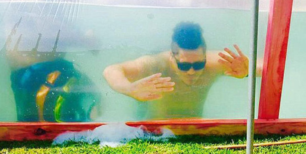 This home-made pool was a stroke of genius. Photo / Facebook