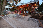 The Shipwreck Bar, where drinks came in jars and yarns came incessantly. Photo / Supplied The Shipwreck Bar, where drinks came in jars and yarns came incessantly. Photo / Supplied