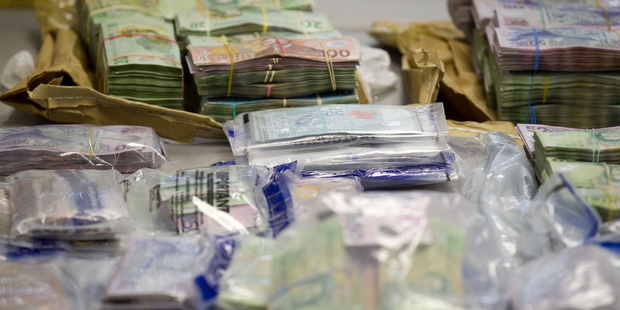 Police seized millions of dollars of drug money in Taskforce Ghost. Photo / Richard Robinson.