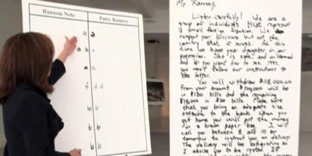 In a US TV news special, handwriting expert Cina Wong says that Patsy Ramsey could have written the ransom note found in the case of her murdered daughter, JonBenet. Photo / ABC