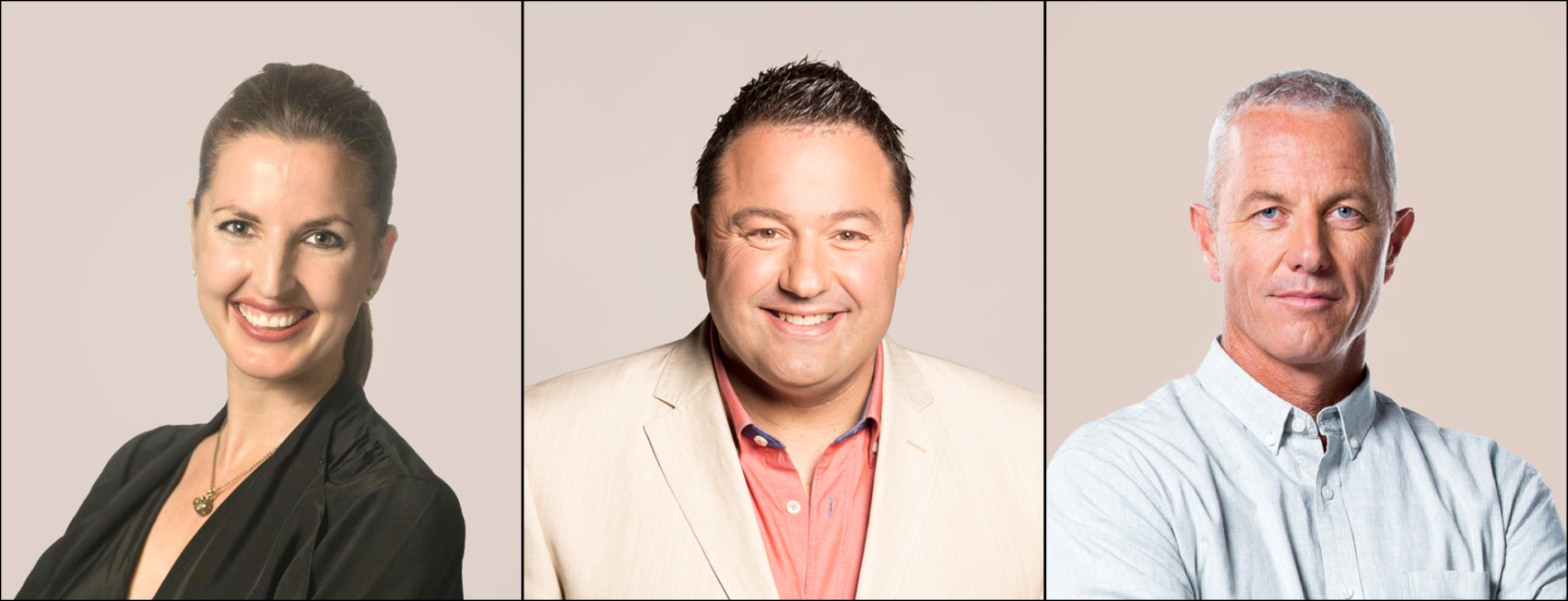 Amanda Gillies, Duncan Garner and Mark Richardson.