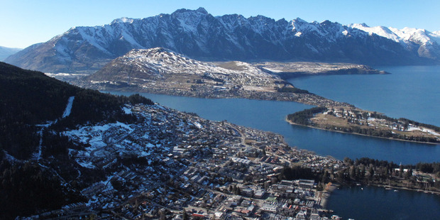 Queenstown from The Gondola viewing balcony.