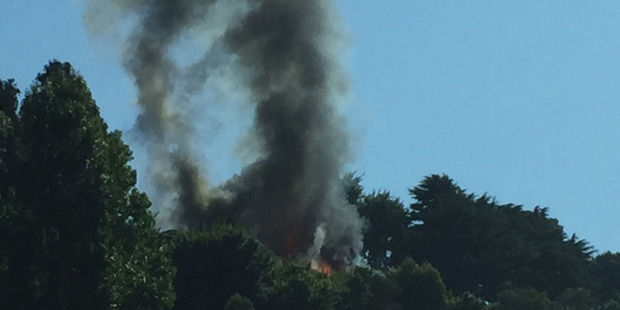 House fire on Napier Hill .. Supplied 4 FEB 2016